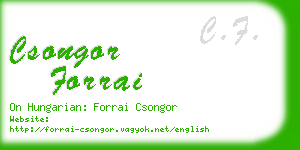 csongor forrai business card